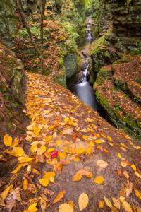 Autumn Leaves Skillet Falls Waterfall Wisconsin